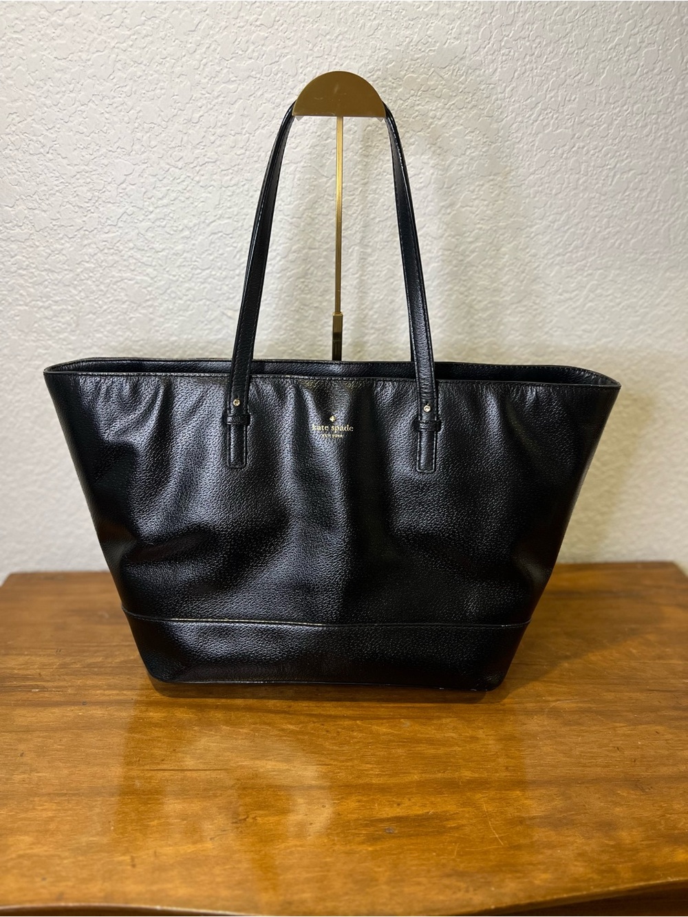 Kate Spade Black Pebbled Leather Tote